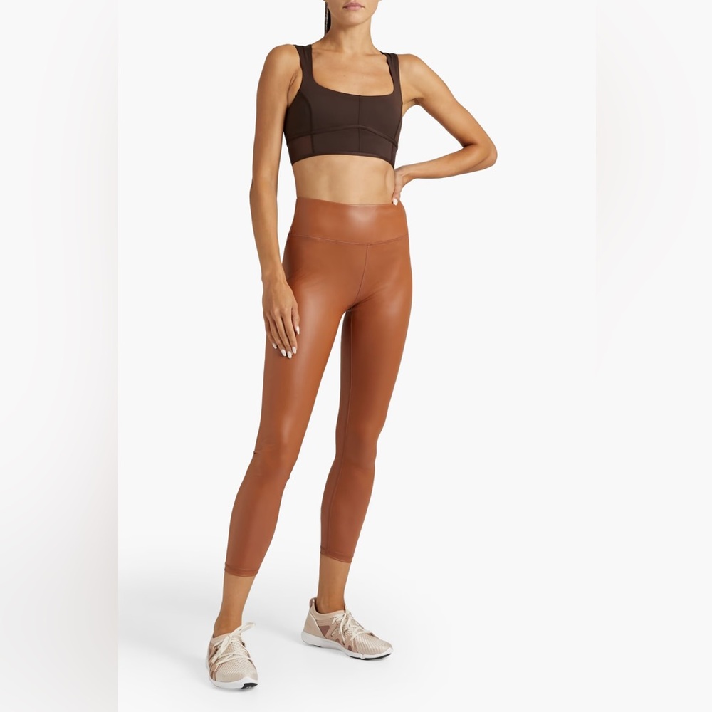 Le Ore Black Mesh Paneled Stretch Sports Bra Size Xs